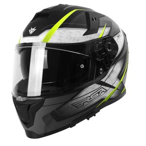 Integrālā motociklista ķivere RSA Rapid pelēka-fluo dzeltena izpārdošana