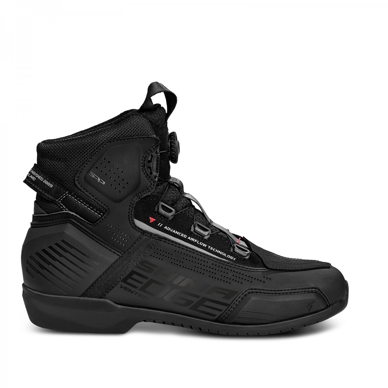 Shima Edge Vent Black Motociklu zābaki