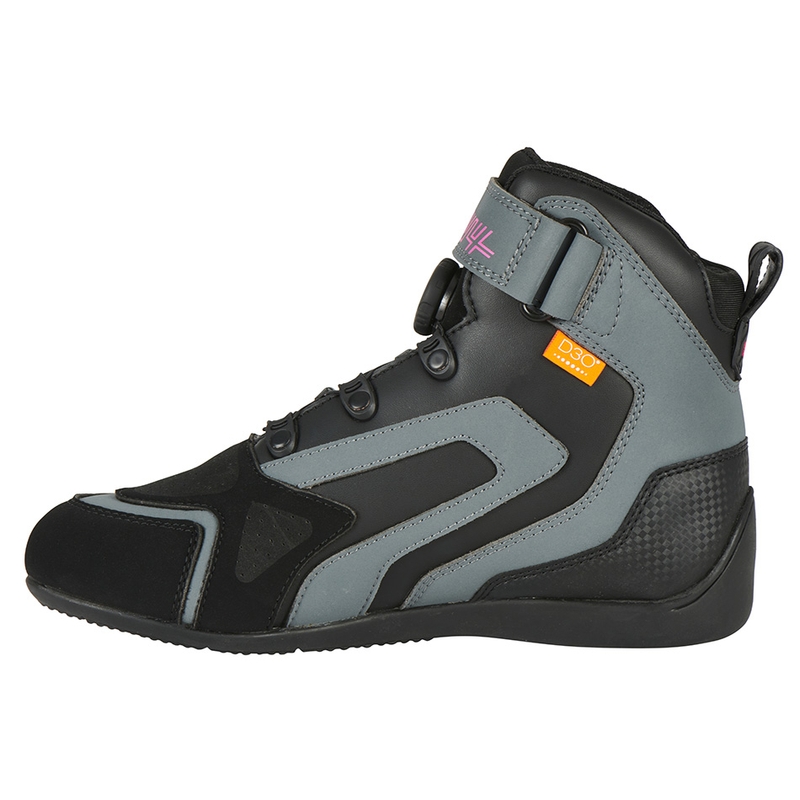 Sieviešu Furygan V4 Easy D3O Black-Grey-Pink Motociklu zābaki