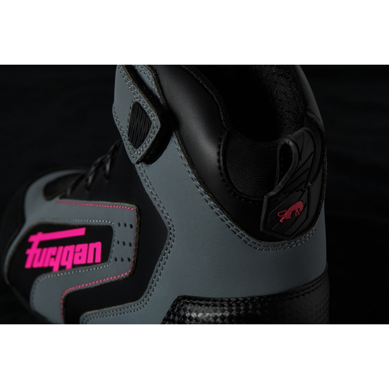 Sieviešu Furygan V4 Easy D3O Black-Grey-Pink Motociklu zābaki