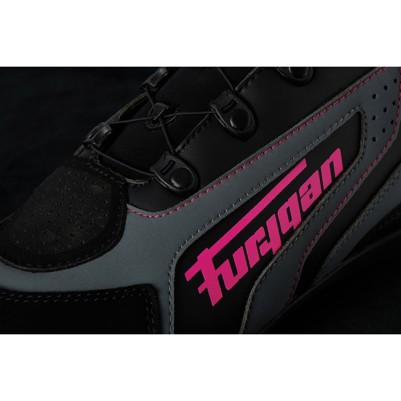 Sieviešu Furygan V4 Easy D3O Black-Grey-Pink Motociklu zābaki
