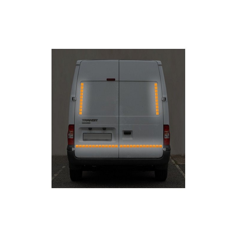 Samolepící páska reflexní dělená 1m x 5cm žlutá