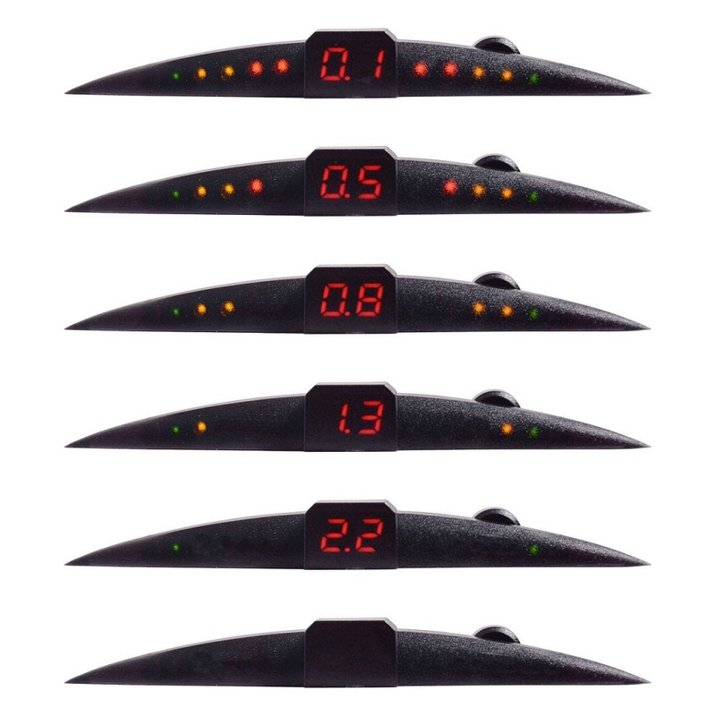 Autostāvvietas asistents 4 sensori LED displejs