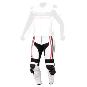 Pánské kalhoty na motorku RSA Virus bílo-černo-červené výprodej