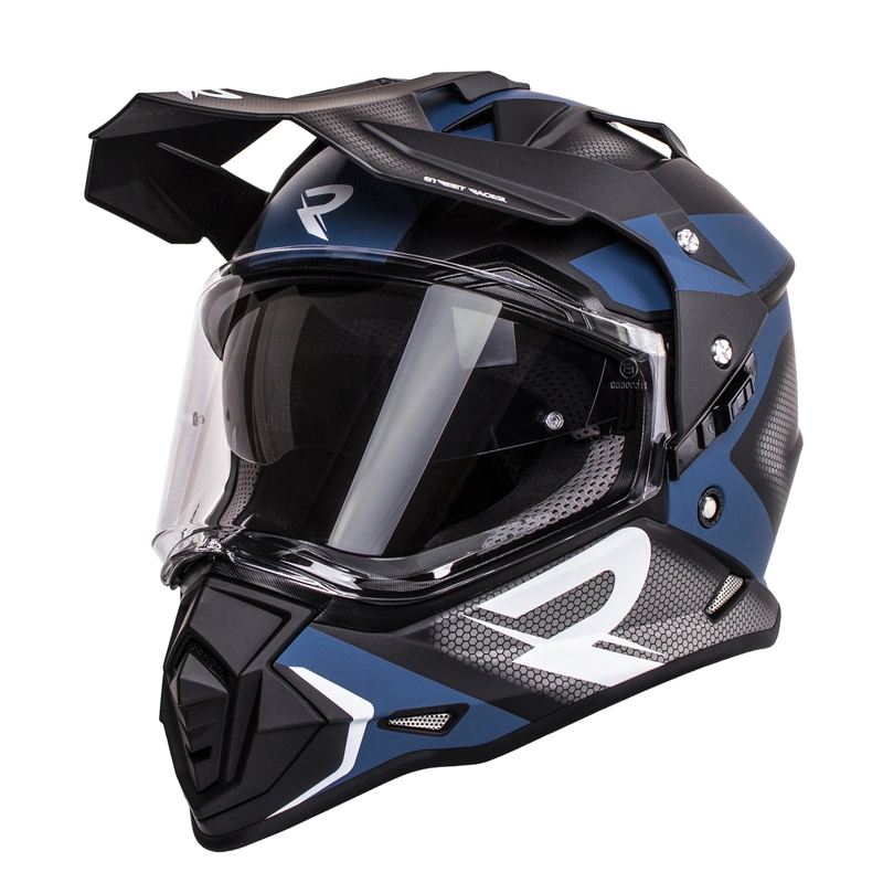 Enduro ķivere Street Racer Tracker melns-zils