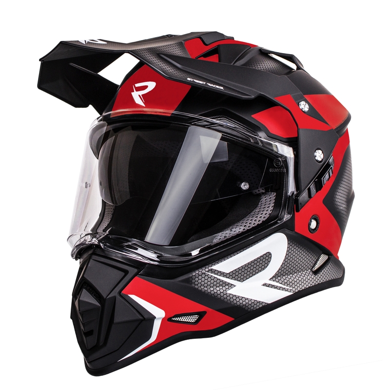 Enduro ķivere Street Racer Tracker melns-arkans