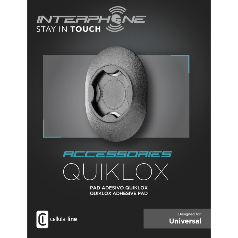 Interphone SMQUIKLOXPAD līmējošā pamatne QUIKLOX turētājiem melna