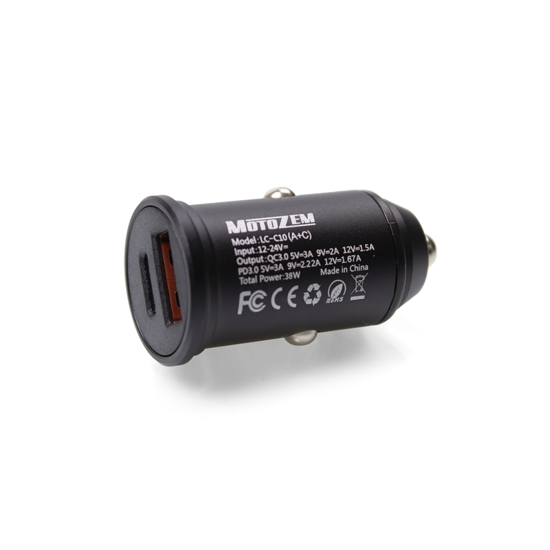 USB auto adapteris MotoZem