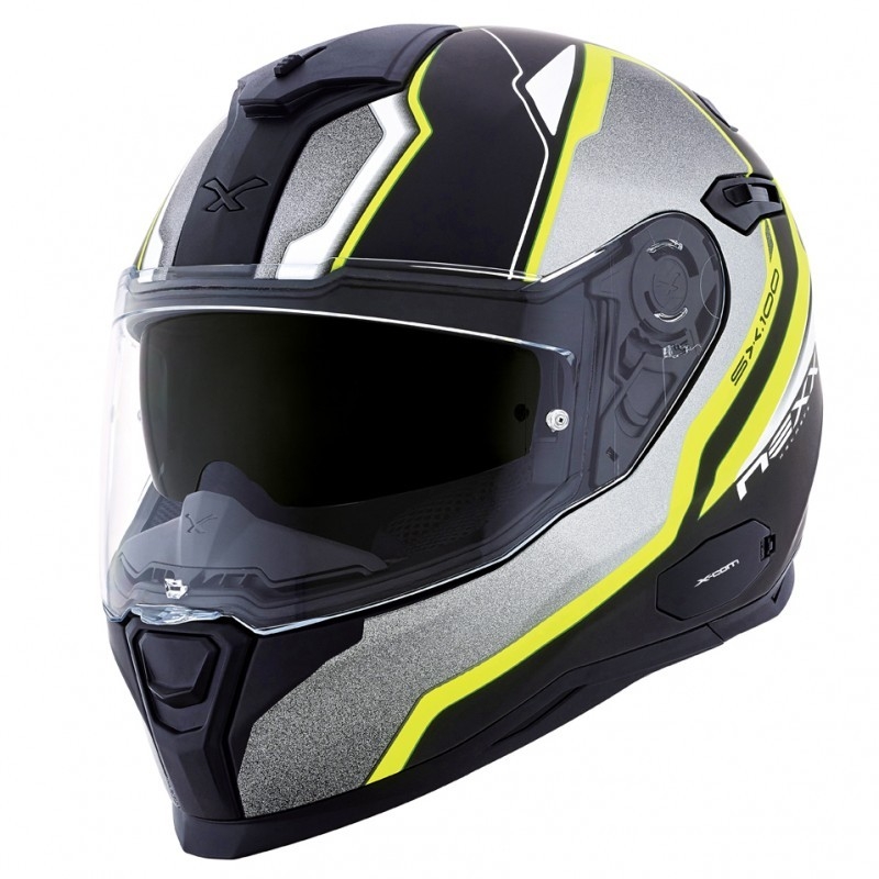 Přilba na motorku Nexx SX 100 Blast černo-šedo-fluo žlutá výprodej
