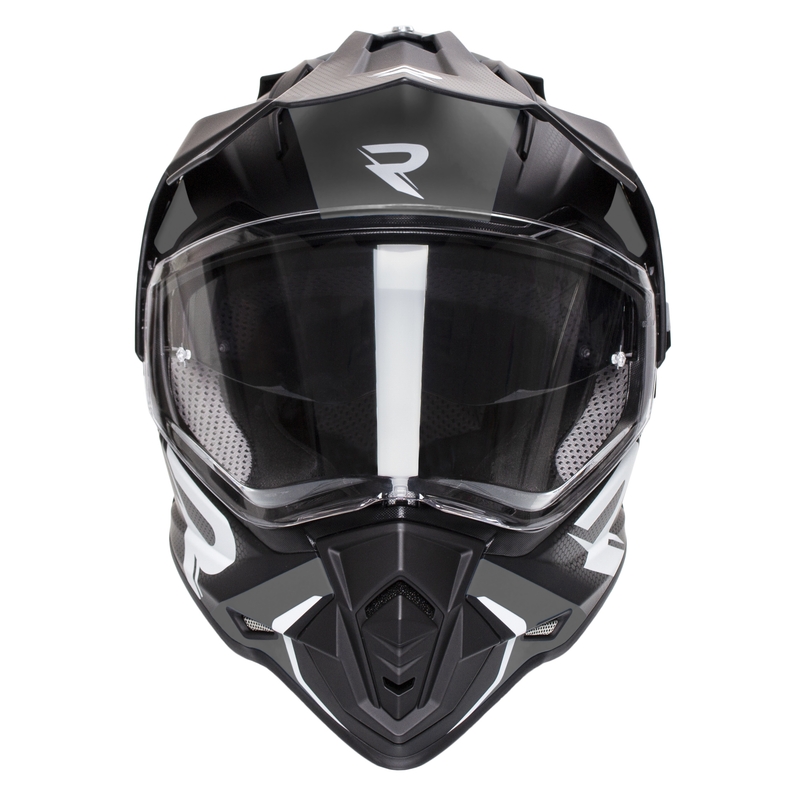 Enduro ķivere Street Racer Tracker melns-pelēks