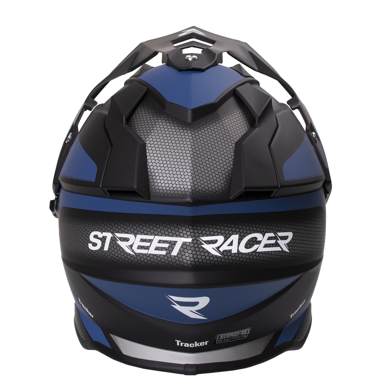 Enduro ķivere Street Racer Tracker melns-zils