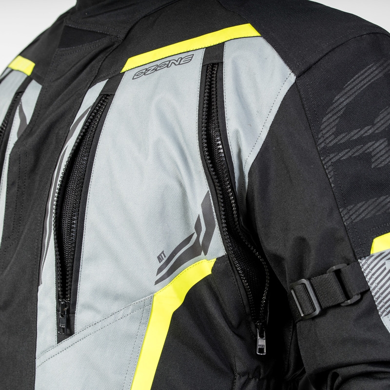 Motocikla jaka Ozone Tour III black-grey-fluo yellow