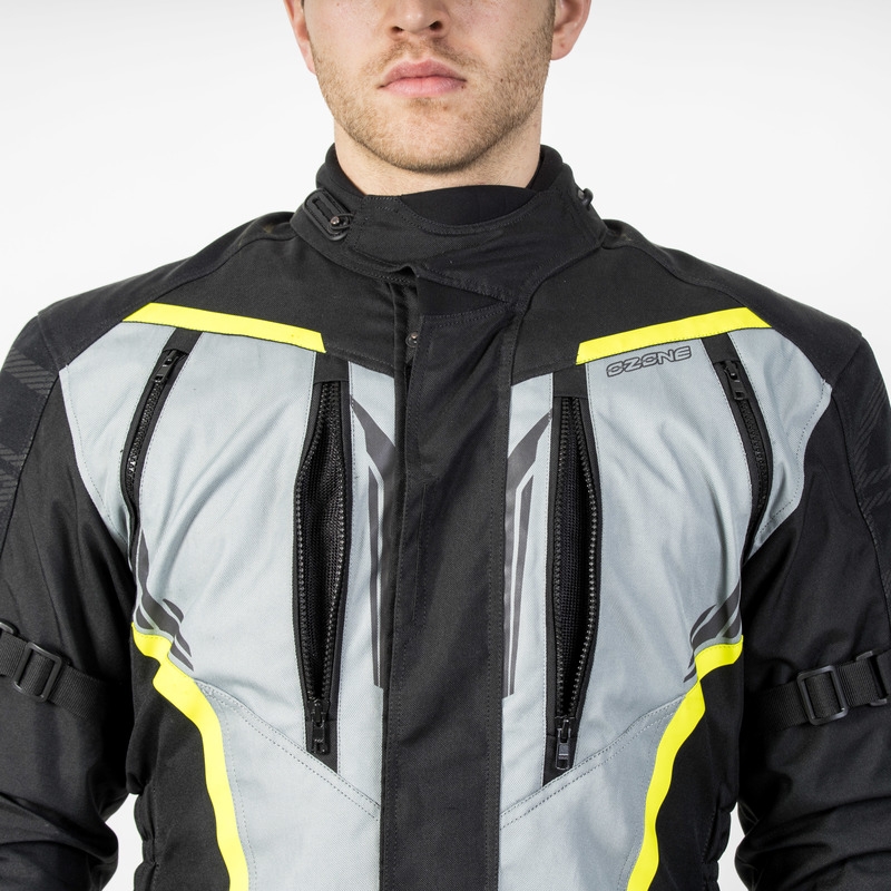 Motocikla jaka Ozone Tour III black-grey-fluo yellow