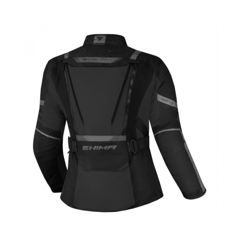 Shima Hero 2.0 Sieviešu motocikla jaka Black