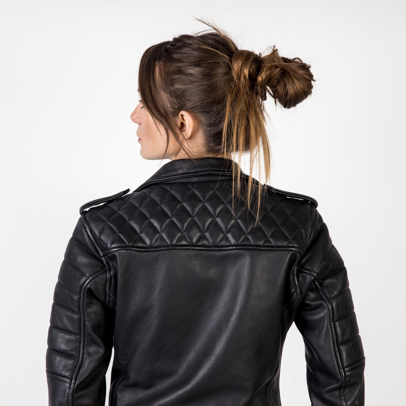 Dámská bunda na motorku Ozone Ramones Modern černá výprodej
