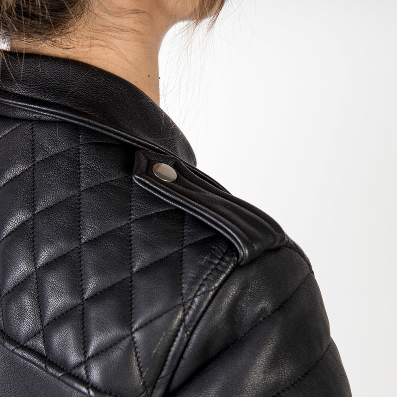 Dámská bunda na motorku Ozone Ramones Modern černá výprodej