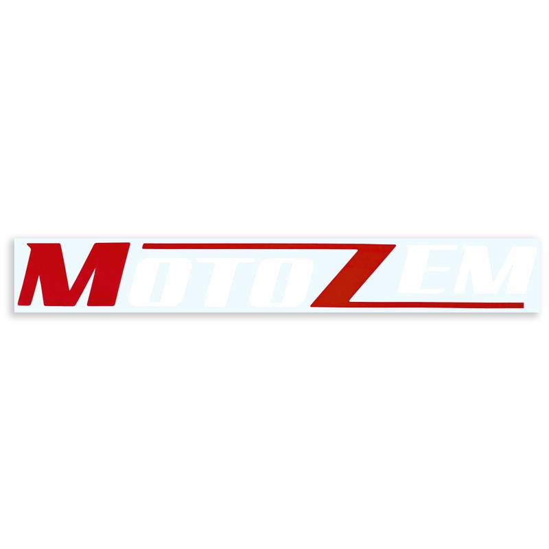 MotoZem logo uzlīme balta