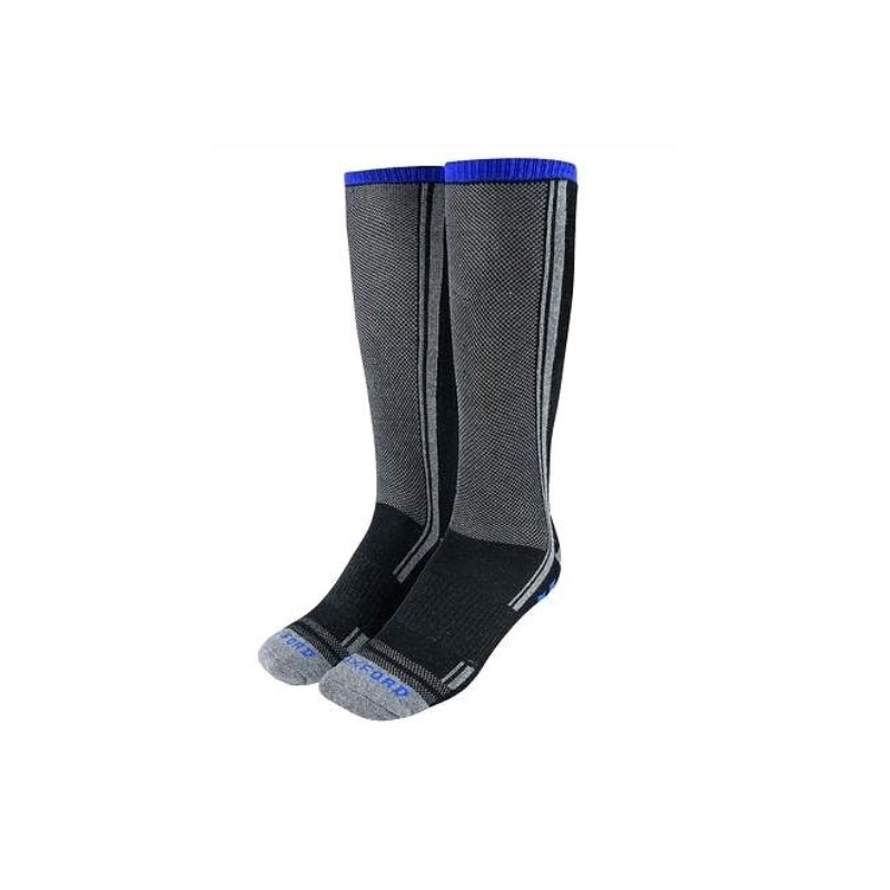Oxford COOLMAX® zeķes pelēk-melni-zilas