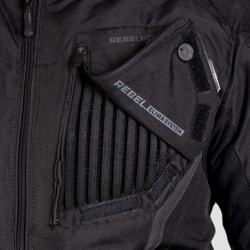 Rebelhorn Borg Black motocikla jaka izpārdošana