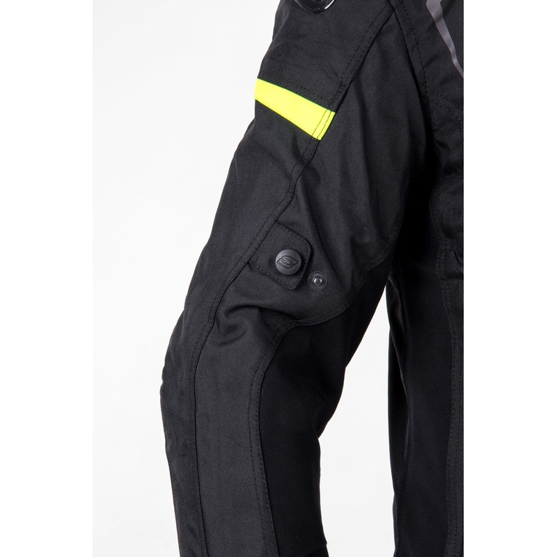 Ozone Pulse melna-fluo dzeltena motocikla jaka