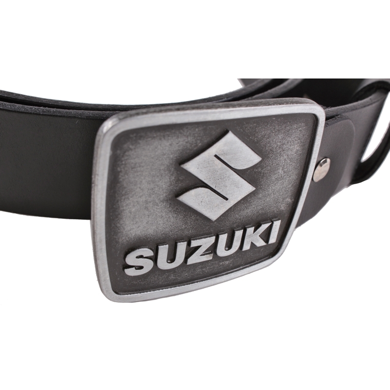 Ādas moto josta ar Suzuki sprādzi