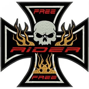 Patch Cross orange - liels