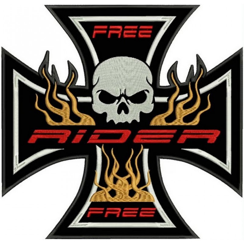 Patch Cross orange - liels