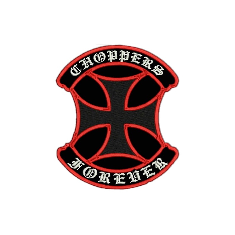 Patch Choppers vairogs sarkans - liels