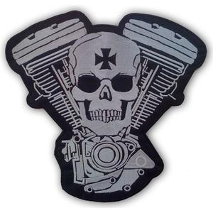 Patch Warrior balts-melns