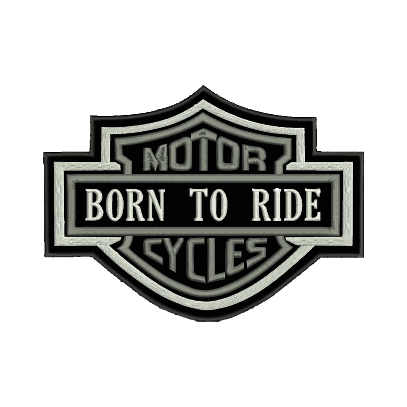 Patch Motor Cycles pelēks - liels