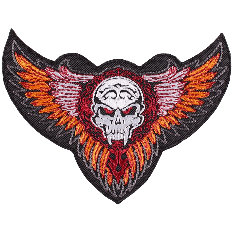 Patch Spārni ar ornamentu oranža - lieli