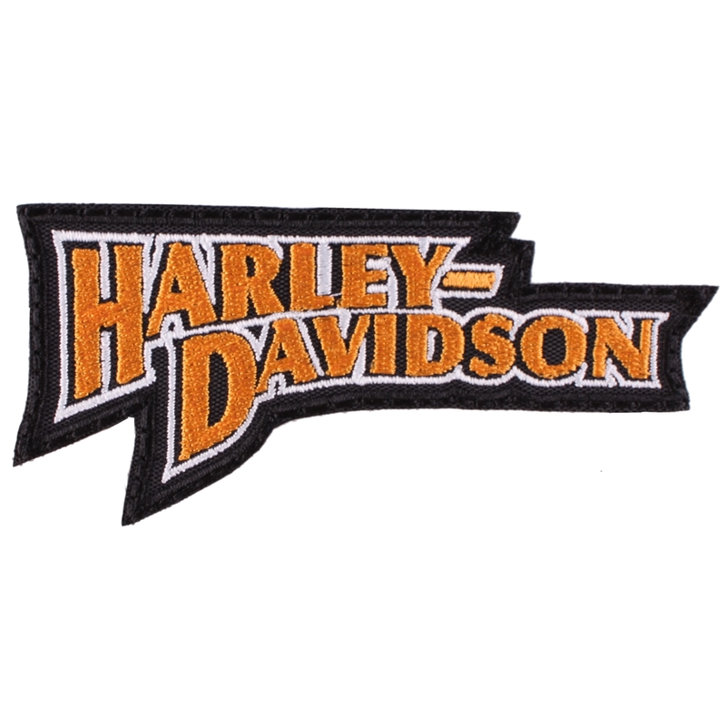 Patch Harley Davidson uzraksts oranžā krāsā