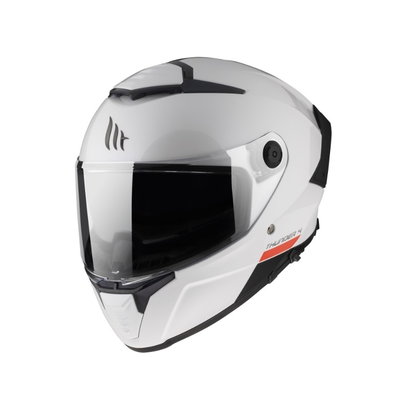 Pilna izmēra motocikla ķivere MT FF118SV Thunder 4 SV pērļu balta