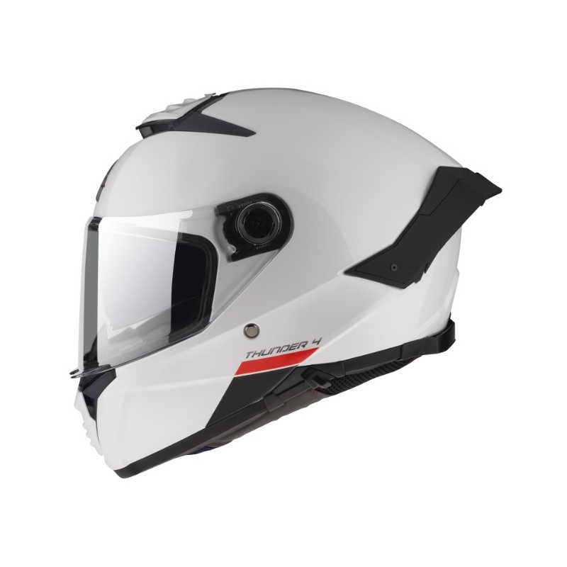 Pilna izmēra motocikla ķivere MT FF118SV Thunder 4 SV pērļu balta