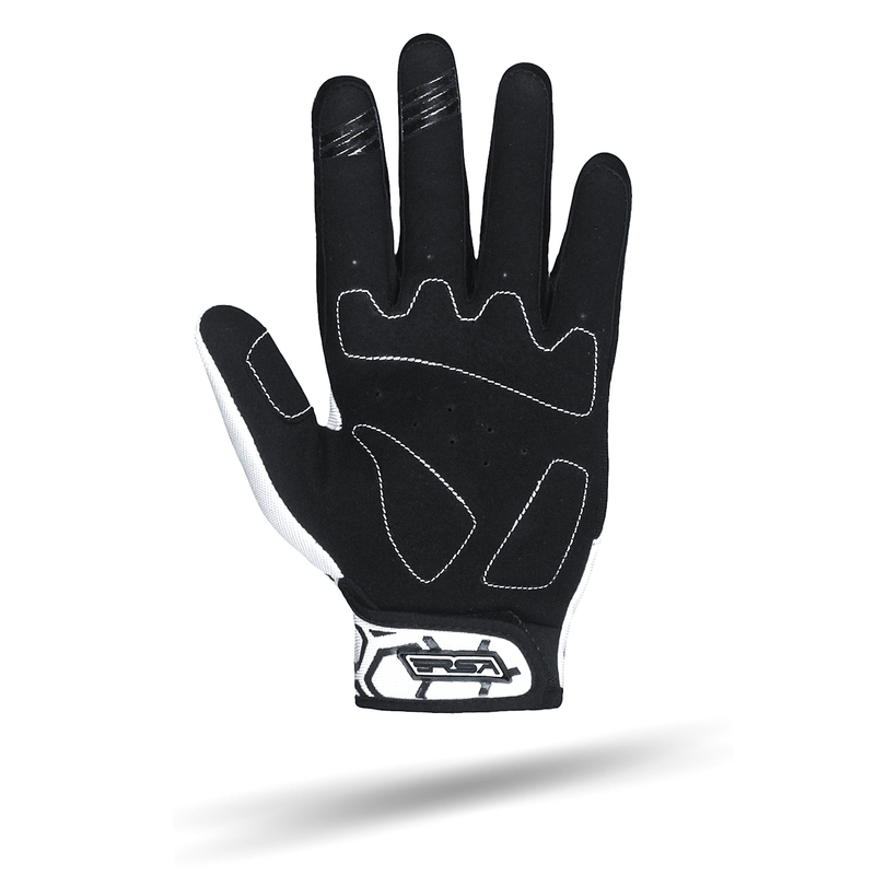 Bērnu motocikla cimdi RSA MX EVO melns un balts