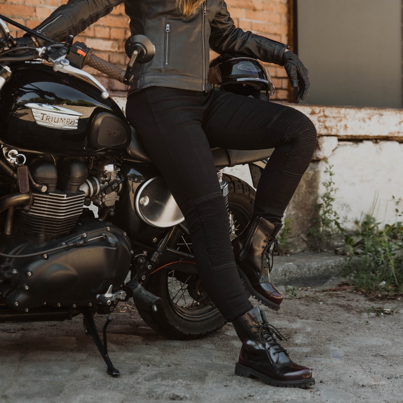 Sieviešu motociklu legingi Ozone Chica melni