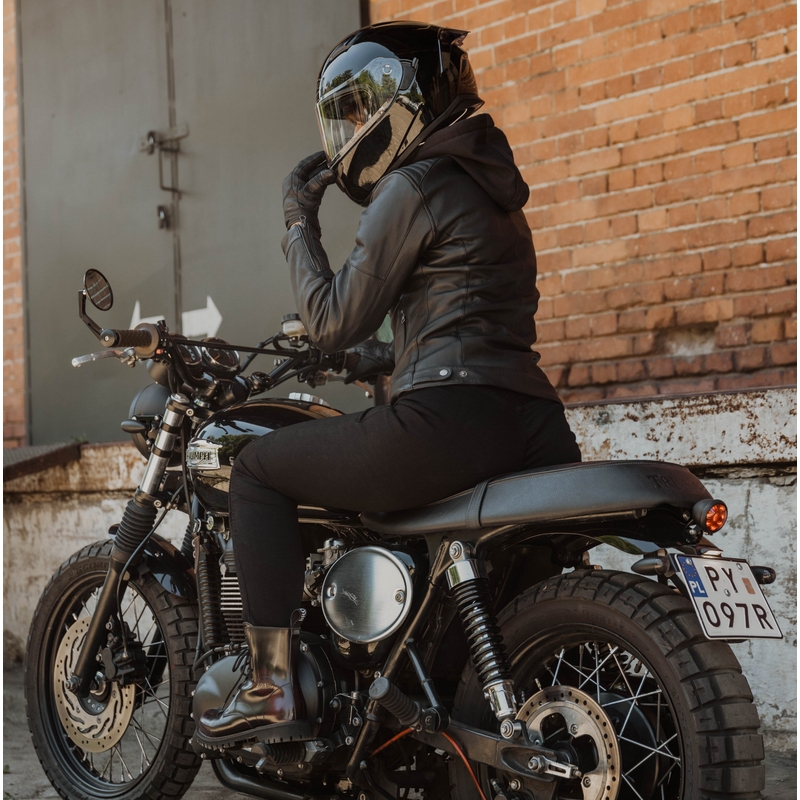 Sieviešu motociklu legingi Ozone Chica melni