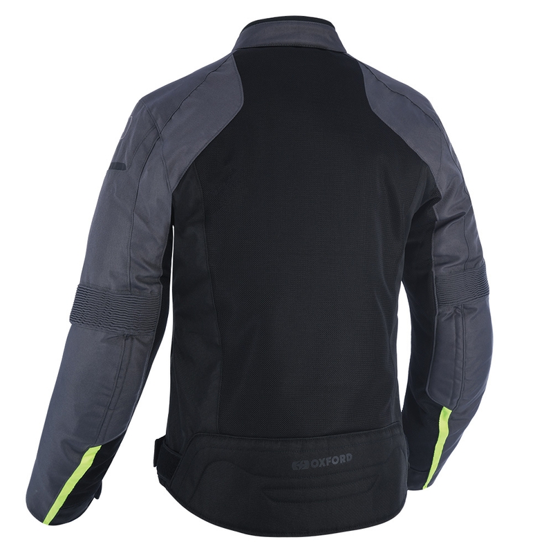 Oxford Delta 1.0 Air melns-pelēks-fluo dzeltens motocikla jaka