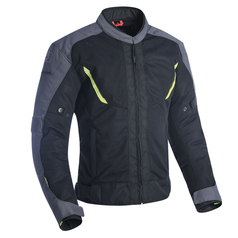 Oxford Delta 1.0 Air melns-pelēks-fluo dzeltens motocikla jaka