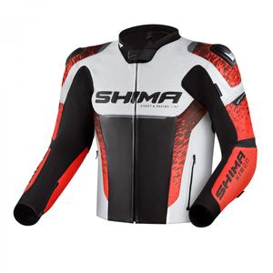 Shima STR 2.0 melns-balts-fluo sarkana motocikla jaka