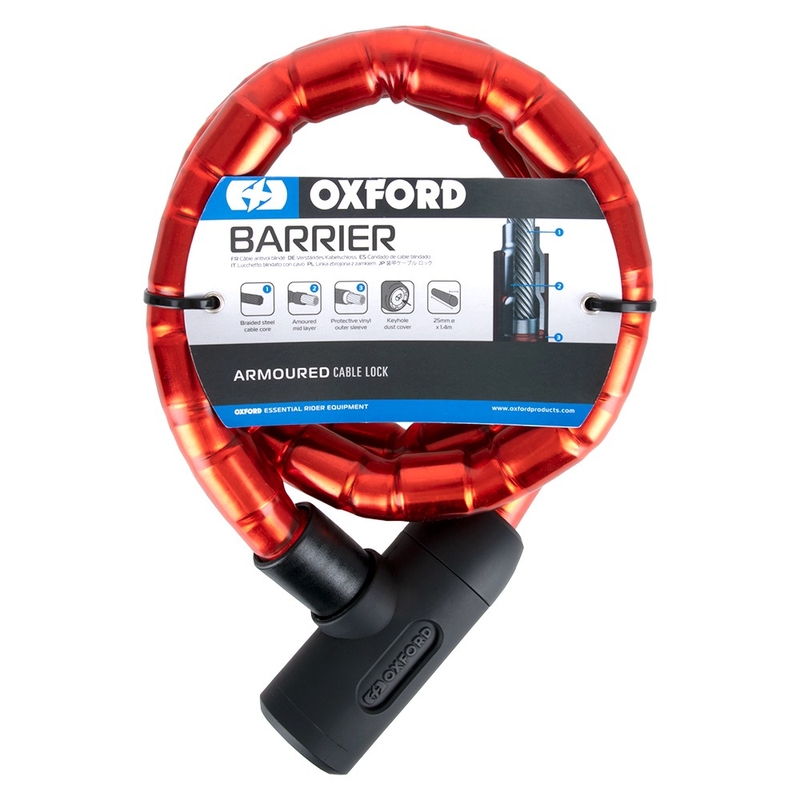 Oxford Barjeras slēdzene 1,4 m sarkana
