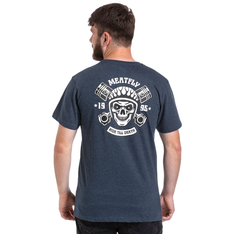 T-krekls Meatfly Ride Till Death tumši zils izpārdošana