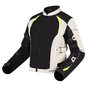 Sieviešu motocikla jaka Ozone Flow Black-Gray-Fluo Yellow izpārdošana