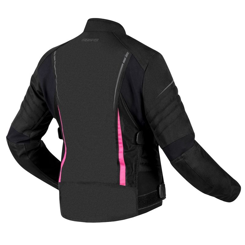 Sieviešu motocikla jaka Ozone Flow Black and Pink motocikla jaka izpārdošana