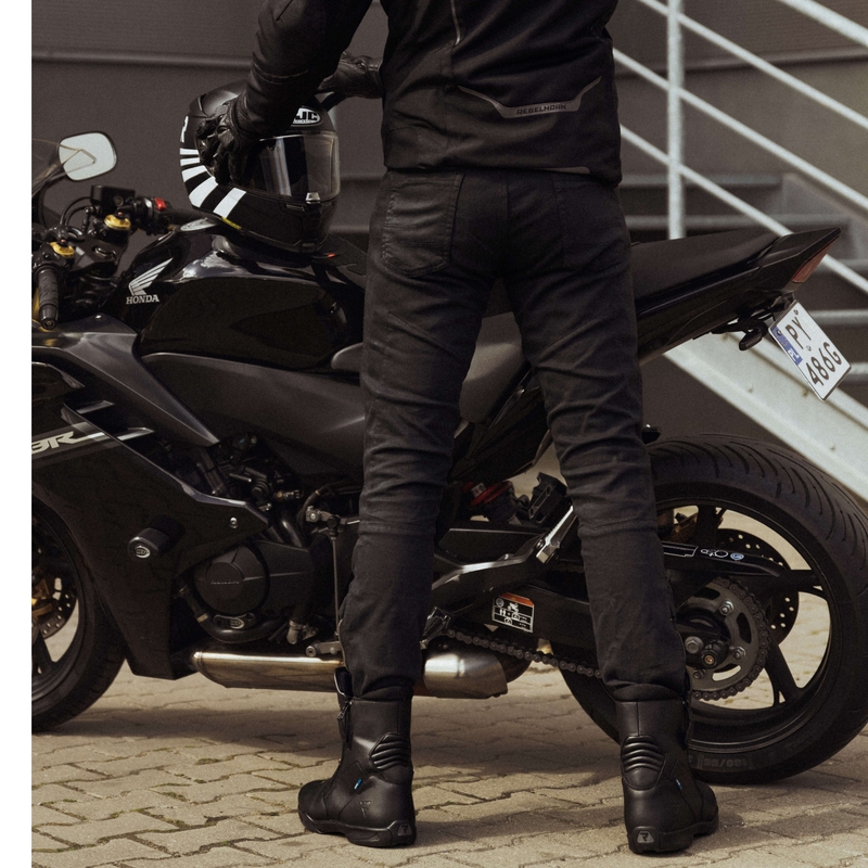 Rebelhorn Hawk III Black Motocikla džinsi izpārdošana