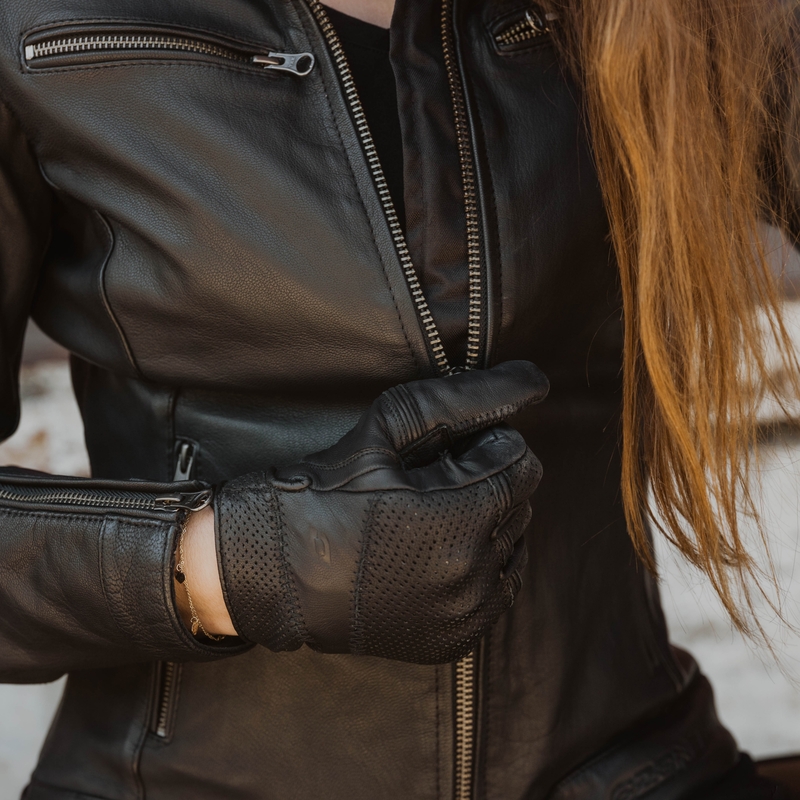 Sieviešu motocikla jaka Ozone Striker Black