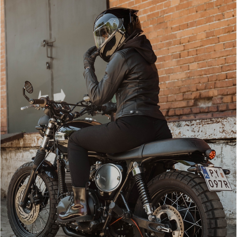 Sieviešu motocikla jaka Ozone Striker Black