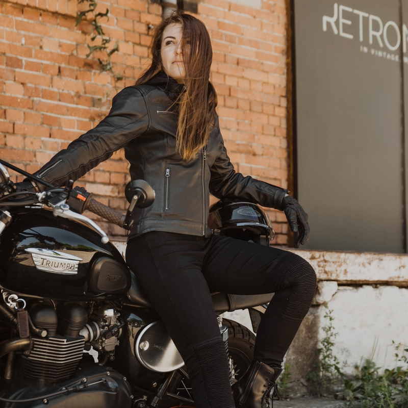 Sieviešu motocikla jaka Ozone Striker Black