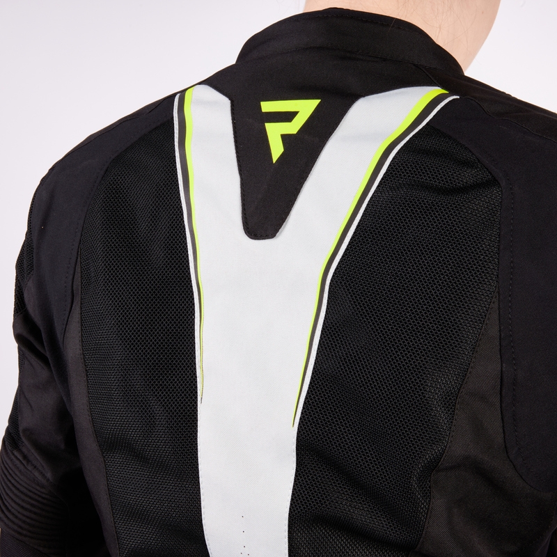 Sieviešu Rebelhorn Hiflow IV Black-Silver-Fluo Yellow motocikla jaka izpārdošana