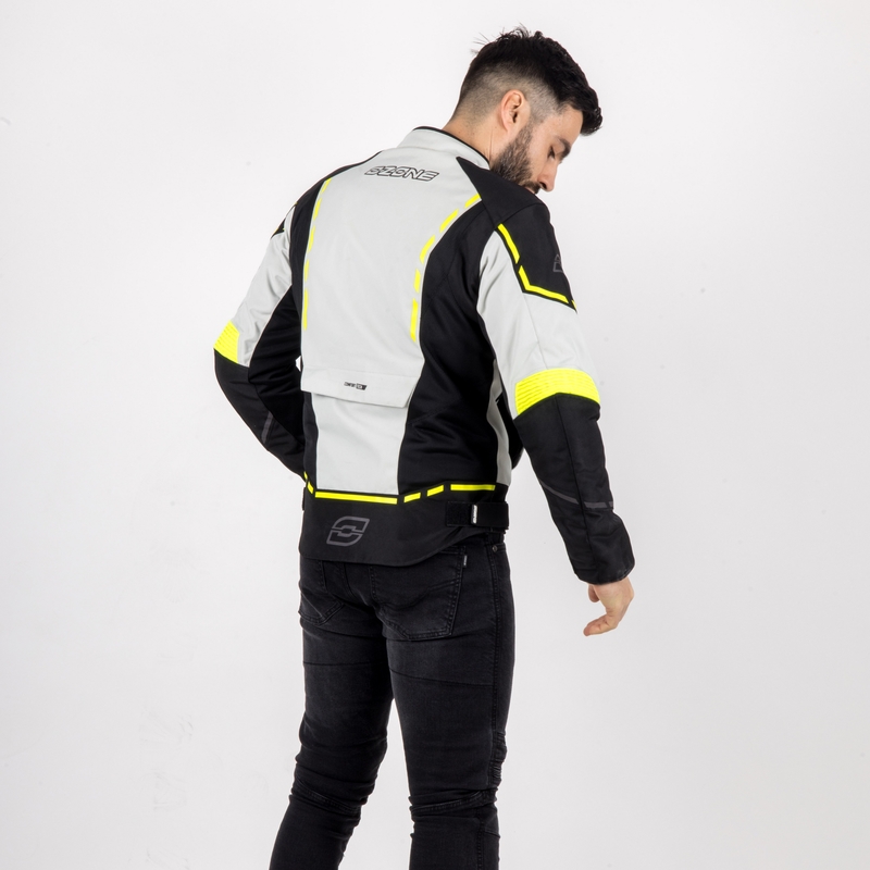 Moto jaka Ozone Jet II pelēk-melnā-fluo dzeltena izpārdošana